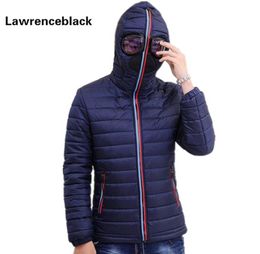 WholeLawrenceblack Winter Jackets Men Parkas with Glasses Padded Hooded Coat Mens Warm Camperas Children Windproof Quilted Ja3605100