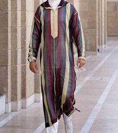 Men039s TShirts EidRamadan Dress Muslim Fashion Clothes Man Caftan Loose Casual Men Modest Youth Robes Qamis Homme Islamic 9531678