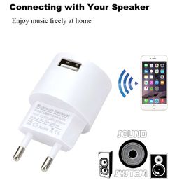 Communications AC 110V 220V USB Wall Charger Wireless Bluetooth Adapter 3.5MM AUX V5.0 Audio Music Receiver EU US Plug