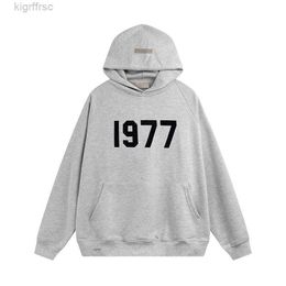 1977 Designer Essentialshoodie Trainingsanzug Ess Hoodie Pullover Sweatshirts Essentialsweatshirts Set Tops Qualität Herren Damen Mode Briefdruck Sweat Pan 0xxd