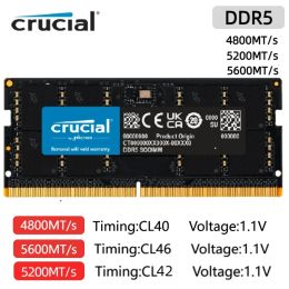 RAMs 100% Original Crucial PMIC RAM 16GB 32GB DDR5 5200/5600mhz CL42/46 SODIM Micron DRAM particles RAM laptop Computer Memory Module