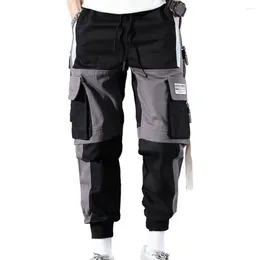 Men's Pants Men Cargo Loose Fit Multi-pocket Trousers Streetwear With Multi Pockets Crotch Thick For