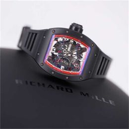 Chronograph Automatic Watch Richardmill Watches Mechanical Mens Watch Richardmill RM030 Ceramic Date Display Dynamic Storage MensW atchA utomaticM achineryS