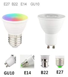 GU10 E27 E14 GU53 MR16 spot light Bulbs Bombillas Led 8W RGBW Lamps Dimmable White Led Bulb 16 Colours With Remote5228154