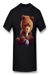 Men039s TShirts Fashion T Shirts Funny Teddy Bear Smoking Bong Short Sleeve Casual Men Oneck Cotton Tee TopMen039s6100542