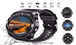 New Smart Watch V8 Men Bluetooth Sport Watches Women Ladies Rel Smartwatch with Camera Sim Card Slot Android Phone PK DZ09 Y1 A1 Re19689739053