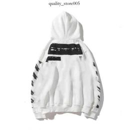 Sweatshirts Off Style Fashion Sweater Painted Arrow Crow Stripe Hoodie And Women's T-Shirts Offs White Black 003 235