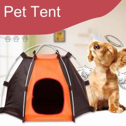 Pens Portable Foldable Pet Tent Kennel Fence Puppy Shelter Waterproof Outdoor Easy Operation Large Dog Cages Cat Fences
