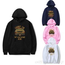 Sweatshirts Carry On My Wayward Son Hoodies Sweatshirts Men Women 15 Years Anniversary Supernatural Streetwear Hip Hop Hoody Popular Clothes