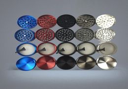 55mm 4 Piece Herb Grinder Metal CNC Teeth Smoking Space Case Black Silver Dark Grey Blue Red Tobacco Grinders for Water Pipes3568944