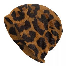 Berets Leopard Bonnet Hats Animal Skin Print Knitted Hat Female Male Cool Head Wrap Beanie Autumn Outdoor Sport Design Caps