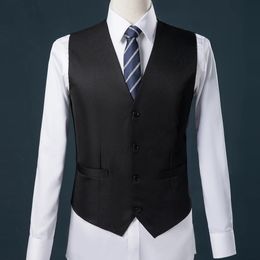 Suit Vest Men Jacket Sleeveless Vintage Fashion Spring Autumn Plus Size Waistcoat Chaleco Traje Hombre Wedding 240228