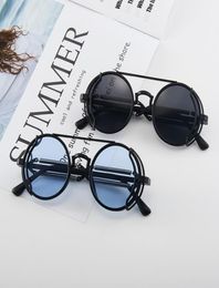 2021 Unisex Round Metal Sunglasses Steampunk Men Women Fashion Glasses Brand Designer Retro Vintage Sunglasses UV4004284032
