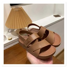 Sandals Cross border wholesale of childrens new leisure flat bottomed fashionable parents and childrens sliders suitable for both men and women among children