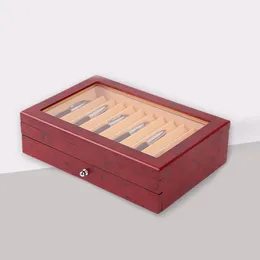 Wooden Storage Case For Fountain Pen Display 23 Pens Capacity Collector Organizer Box With Transparent Window High Quality