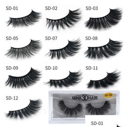 Other Health Beauty Items 3D Mink Eyelashes Wholesale Natural False Soft Make Up Extension Makeup Fake Eye Lashes Pack Bk Drop Deliv Dh4Lg