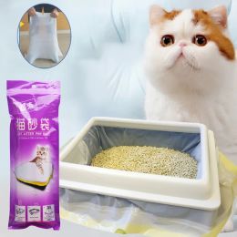 Housebreaking 7 bags in one pack Cat Litter Box Liners, Larger Thickening Drawstring Cat Litter Pan Bags Durable Pet Cat Supplies