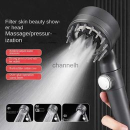 Bathroom Shower Heads Supercharged Head Bath Filtered Spray Showerhead Set Filter Beauty YQ240228