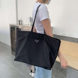 Qiao Ge Leisure Large Capacity Shoulder Women's Simple Oxford Cloth Open Shopping Tote Bag Handbag Trend 75% Factory Wholesale