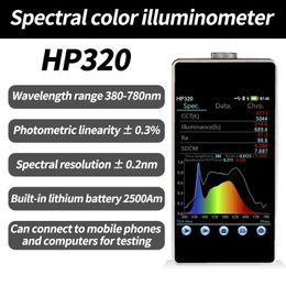 HP320 Spektrometre Illuminance Metre Spektrometre Illuminance Renk Oluşturma Dizin Spektrometresi