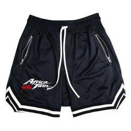 Men's Shorts Africa Twin Crf 1000 L Crf1000 Summer New Mens Casual Trend Brand Solid Color Running Print Cool Pull Cord Shorts J240228