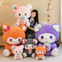 extremely cute cartoon characters soft and fluffy fox and bear dolls provide you with warm and comfortable hugs allowing you to sleep soundly all night in sweet dreams