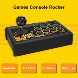 Joysticks Games Console Rocker 4 in 1 USB Wired Game Joystick Retro Arcade Station TURBO Fighting Controller for PS3/PS4/Switch/PC