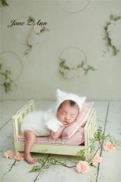 Sets Baby Vollmond Baby Engel Ohr Wolle Einteiliger Anzug Hut + Body Studio Shooting Outfits