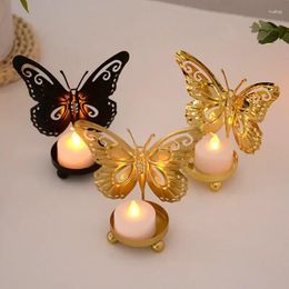 Candle Holders Gold Butterfly Candlestick Iron For Romantic Wedding Centerpieces Home Table Decoration Birthday Party Gifts