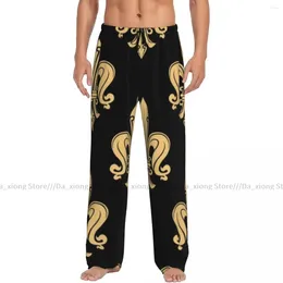 Men's Sleepwear Vintage Fleur De Lis Pattern Mens Pyjamas Pyjamas Pants Lounge Sleep Bottoms