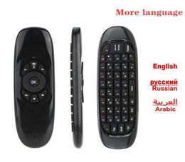 Remote Controlers Air Mouse C120 English Russian Spanish Arabic Thai 24G RF Wireless Keyboard Control For Android Smart TV Box X97864905