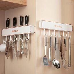 Kitchen Storage Knife Rack Wall-mounted Household Supplies Holder Hook Integrated Shelf Multifunctional Racks