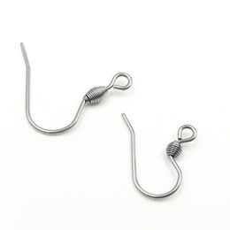 200pcs lot Surgical Stainless steel covered Silver plated Earring Hooks Nickel earrings clasps for DIY Findings Whole3068