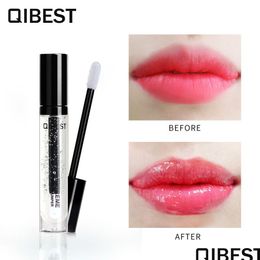 Lip Gloss Qibest Lip Plumper Gloss Volume Lips Extreme Moisturizer Plump Oil 3D Transparent Waterproof Clear Plum Makeup Drop Delivery Dh51Q