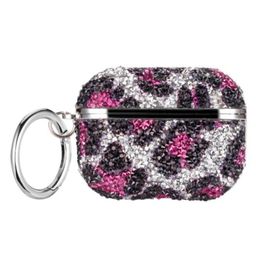 Glitter Diamond Earpods Case for Airpods Pro with Carabiner Leopard Bling Cover Earphone for Air Pods Airpod 3 Funda Coque A44671261306697