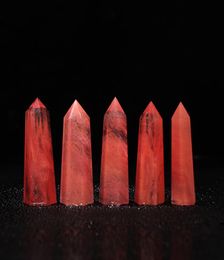 Holiday gift Random Send 1 pc Natural Rare Red Quartz melting stone Crystal single Terminated Wand Point Healing Pendant for Neckl1129345