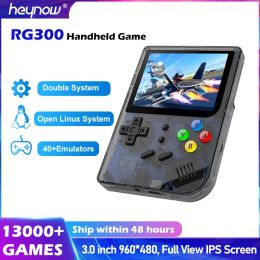 Players Double System Linux Retro Video Game Console 2.8 inch IPS Screen Portable Handheld Game Player RG300 32GB TF 13000 Classic Games