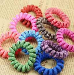 Mixed Colours Gift Telephone Line Gum Elastic Hair Band For Girl Rope candy Colour Tie Hair Ring Rops Women Headdress Tool7715600
