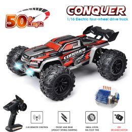 Cars SCY 16102 1:16 50KM/H 4WD RC Car With LED Light Remote Control Cars High Speed Drift Monster Truck for Kids vs Wltoys 144001 Toy