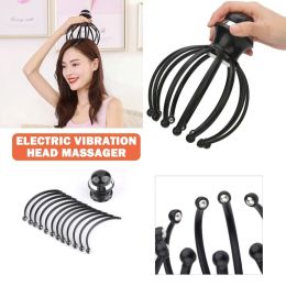 Relaxation Electric Vibration Head Massager Fatigue Stress Relief Massage Headache Stimulate Blood Circulate Octopus Scalp 12 Claw