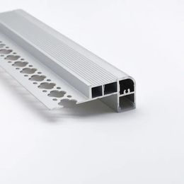 1m/pcs Stair Nosing LED strips light profiles Plaster Aluminium mounting channel