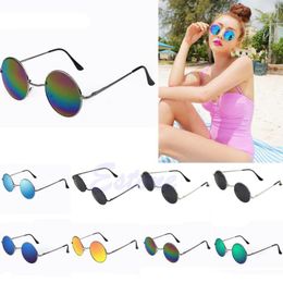 Sunglasses Hippie Circle Round Glasses Cyber Goggles Vintage Retro Hippy Eyewear--O123