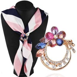 New High-end and Fashionable Versatile Scarf Dual-purpose Corner Knot Hem Anti Slip Buckle Safety Pin Brooch Accessories