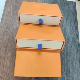 Orange Retail Gift Packaging Drawer Boxes Drawstring Cloth Bags Card Certificate Booklet Tote Bag for Jewellery Necklaces Bracelets 280k