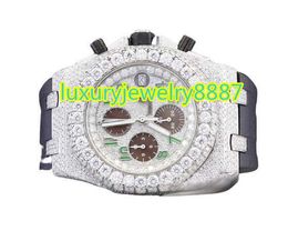 High Quality Automatic Brand Handmade Setting Band Iced Male Female Luxury Fashion Jewelry Moissanite Diamond Quartz Wrist Watch