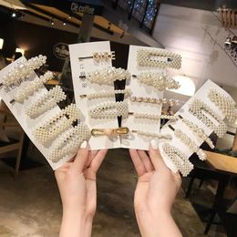 Hair Clips Korea Simulated Pearl Barrettes Beaded The Fairy Bang Women Clip Hairgrips Accessories Girls Jewellery Daily Pins
