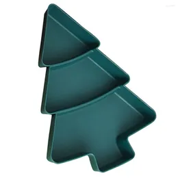 Dinnerware Sets Christmas Tree Fruit Plate Dessert Tray Candy Decorative Cheese Nut Pp Xmas Shape Cupcake Pan