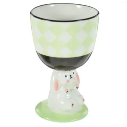 Dinnerware Sets Ice Cream Cup Footed Mug Cute Reusable Easter Ceramic Birthday Party Gift Ceramics Cocktail Goblet Coffee Cups