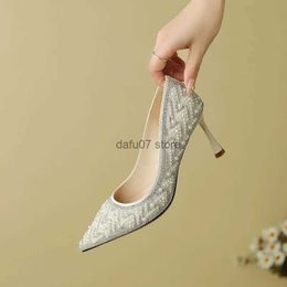 Dress Shoes Full Rhinestone Pumps Bling Luxurious Stiletto Heel Spring Shoes Comfortable Party Wedding Shoes for Women ShoesH24228
