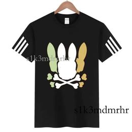 Designer Men's T-Shirts Bunny Polos Combed Cotton Summer Male Short Sleeve Business Design Pattern Womens Psychos Bunnys Top Shirt Casual